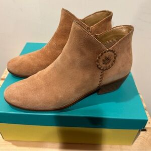 Jack Rogers Suede Ankle Boots in Tan